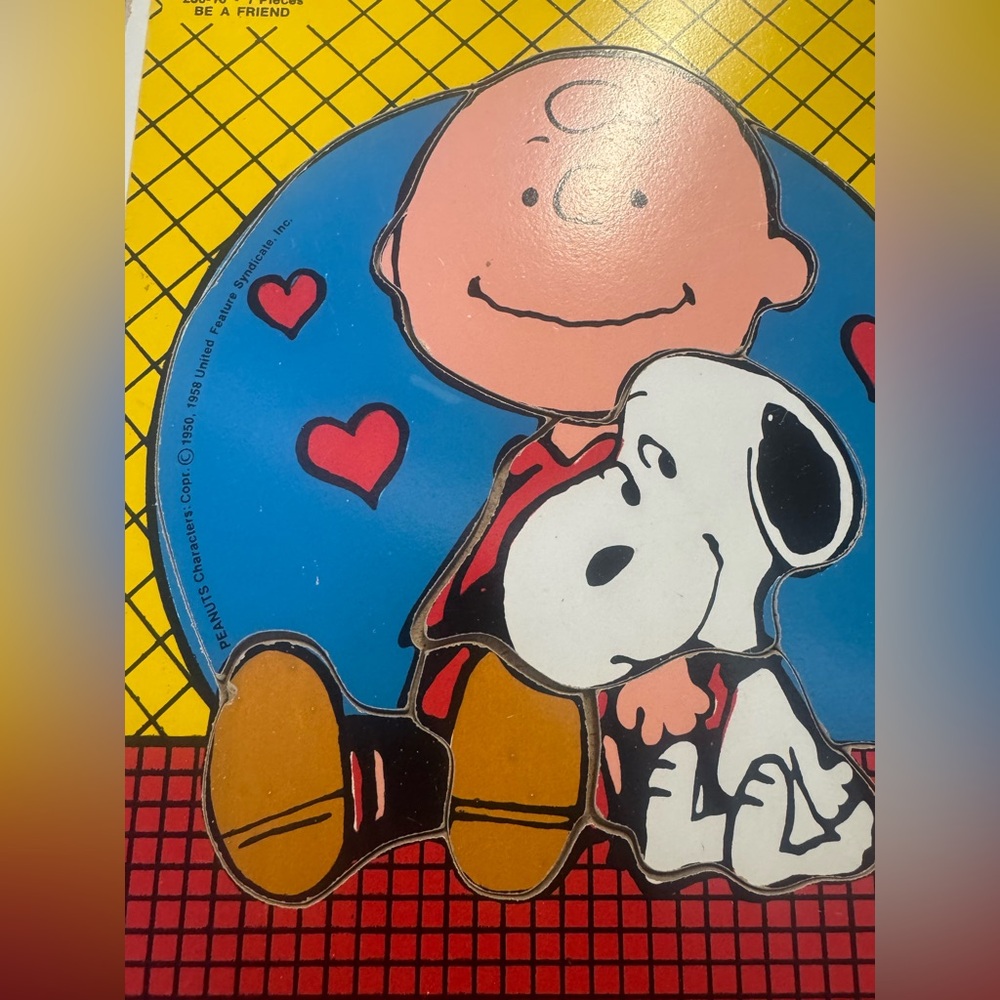 Peanuts Snoopy and Friends Building wood puzzle,1950,1958,1952 - Picture 3 of 6